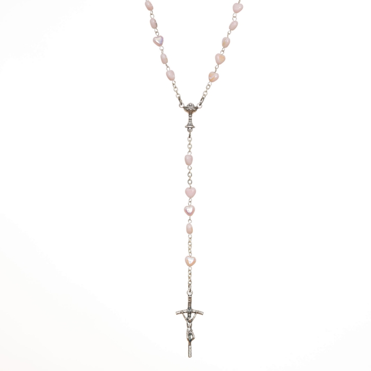 Różaniec serce różowe