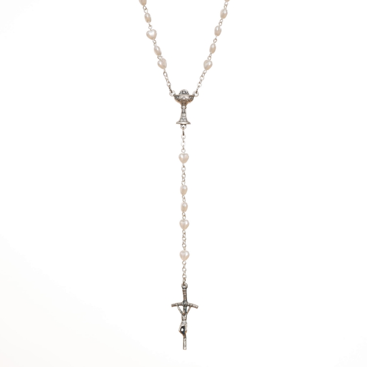 Różaniec serce perłowe