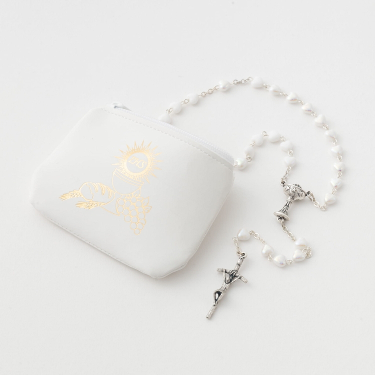 Różaniec serce perłowe