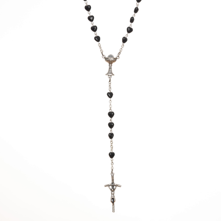 Różaniec serce czarne