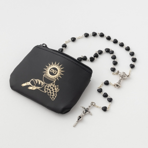 Różaniec serce czarne