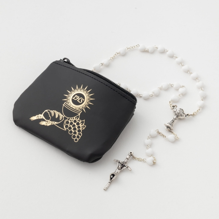 Różaniec serce kreda