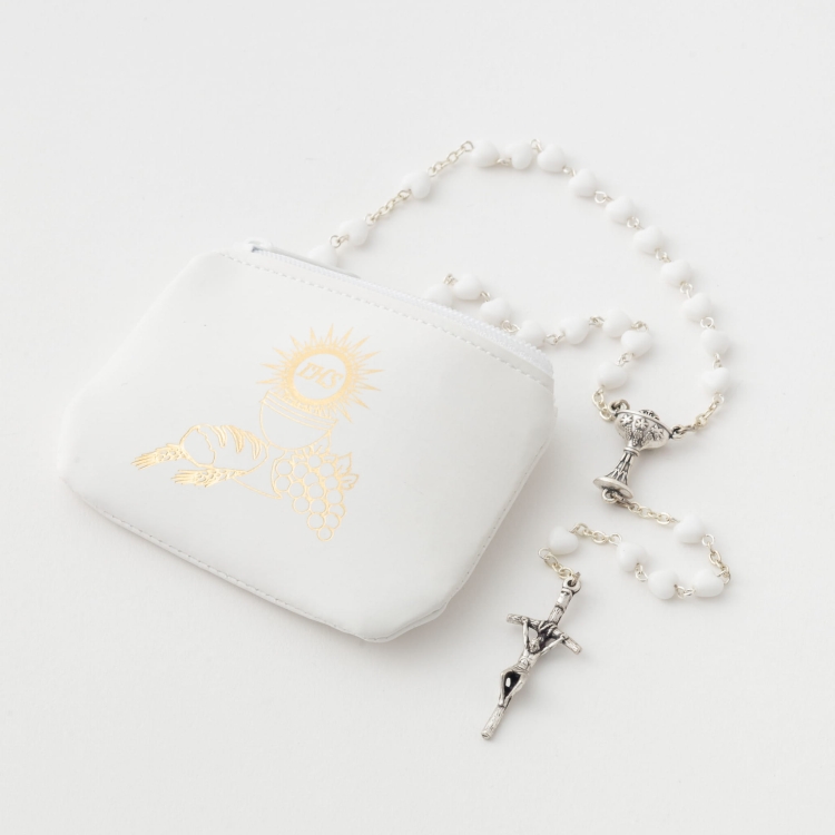 Różaniec serce kreda