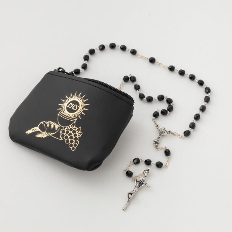 Różaniec kryształ 5 mm czarny