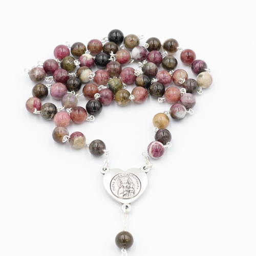 Różaniec turmalin 8 mm