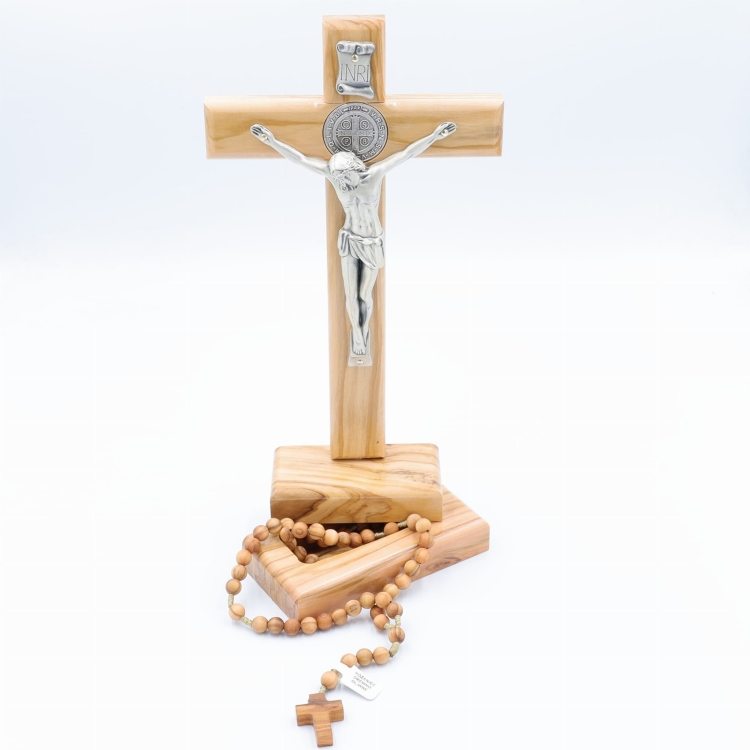Krzyż z drewna oliwnego 25 cm