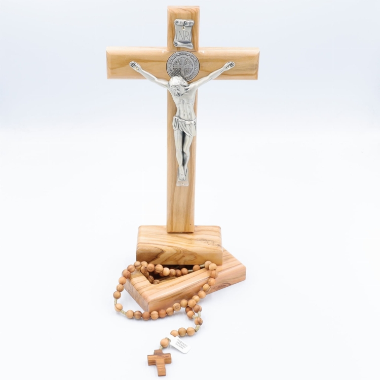 Krzyż z drewna oliwnego 25 cm