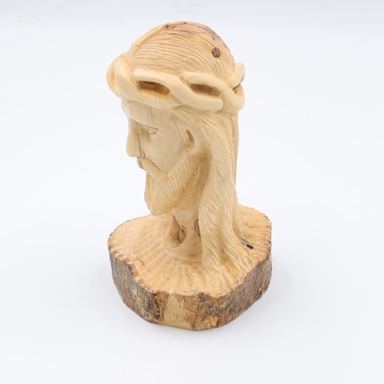 Twarz Chrystusa - figura z drewna oliwnego