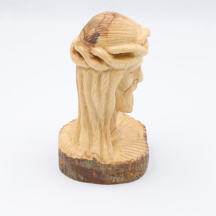 Twarz Chrystusa - figura z drewna oliwnego