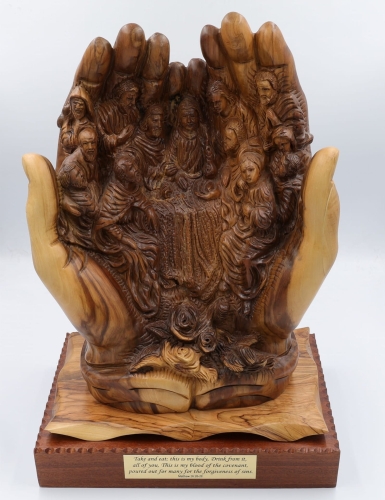 Ostatnia Wieczerza - figura z drewna oliwnego