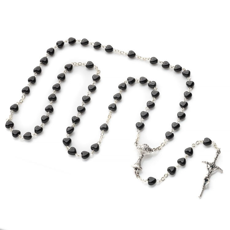 Różaniec serce czarne