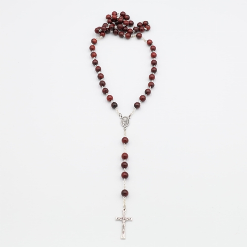 Różaniec drewniany - MAHOŃ